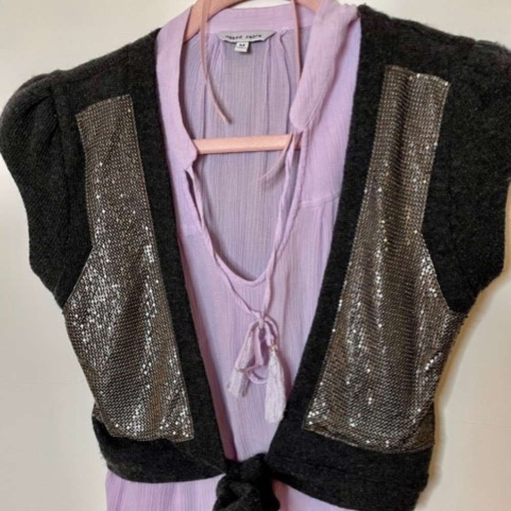 Gray Sweater with Glitz !